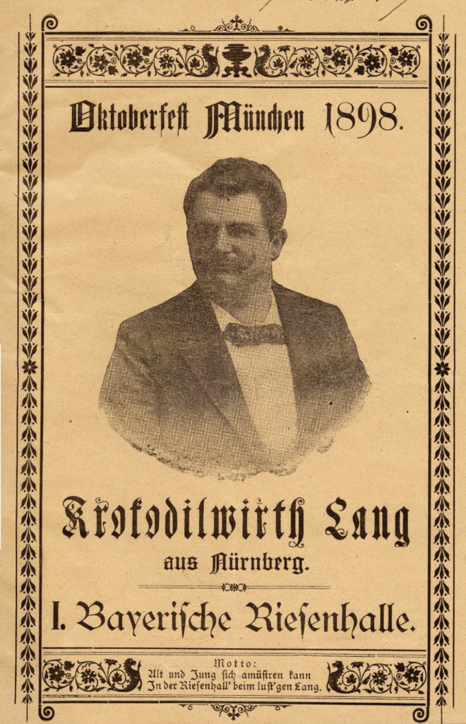 Cover of the song book handed out for free in his tent in 1898